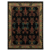 Multi Size Black Pistachio Turquoise Color Hand Tufted Donegal Wool Traditional Oriental Rug
